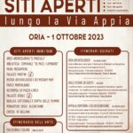 Anche a Oria domani l’iniziativa nazionale “Siti aperti lungo la Via Appia” Locandina Siti Aperti