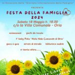 Oria: Sabato 18 Maggio la Festa della Famiglia nella Villa Comunale locandina 18 maggio