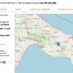 Oria: Lieve scossa di terremoto avvertita nella città federiciana terremoto